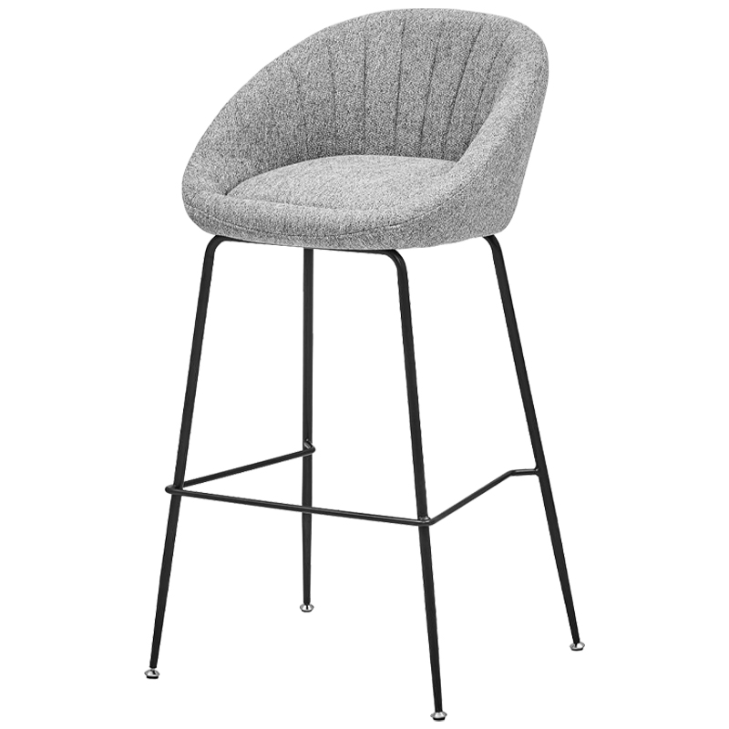 Барный стул Alberto Bar Stool Gray Черный Светло-серый в Новосибирске | Loft Concept 