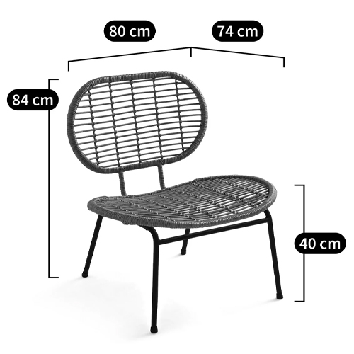 Садовое кресло из искусственного ротанга Mills Rattan Wicker Chair в Новосибирске