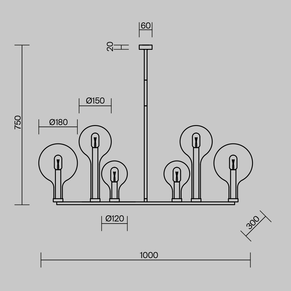 Люстра подвесная Status Е14 в Новосибирске