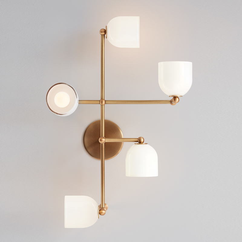 Бра Edie Sconce white Латунь Белый в Новосибирске | Loft Concept 