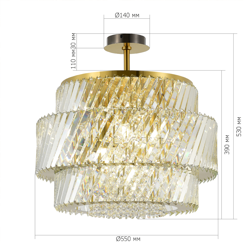 Потолочный светильник в классическом обрамлении Light Connoisseurs Beauty в Новосибирске