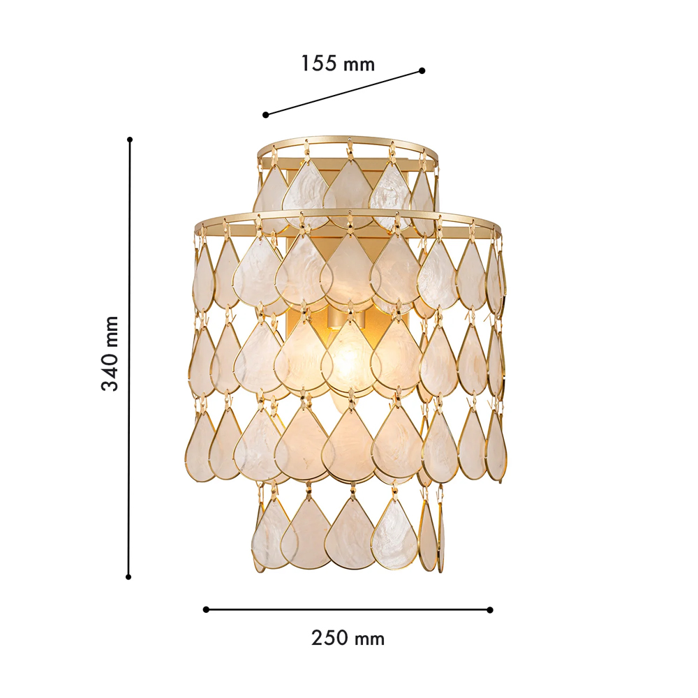 Бра с декором из натуральной морской ракушки Iridescent Light в Новосибирске