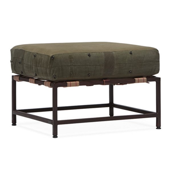 Оттоманка  Olive Military Fabric Ottoman Оливковый в Новосибирске | Loft Concept 