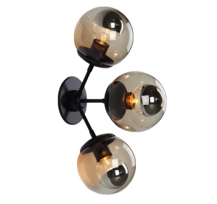 бра Modo Sconce 3 Globes Черный в Новосибирске | Loft Concept 