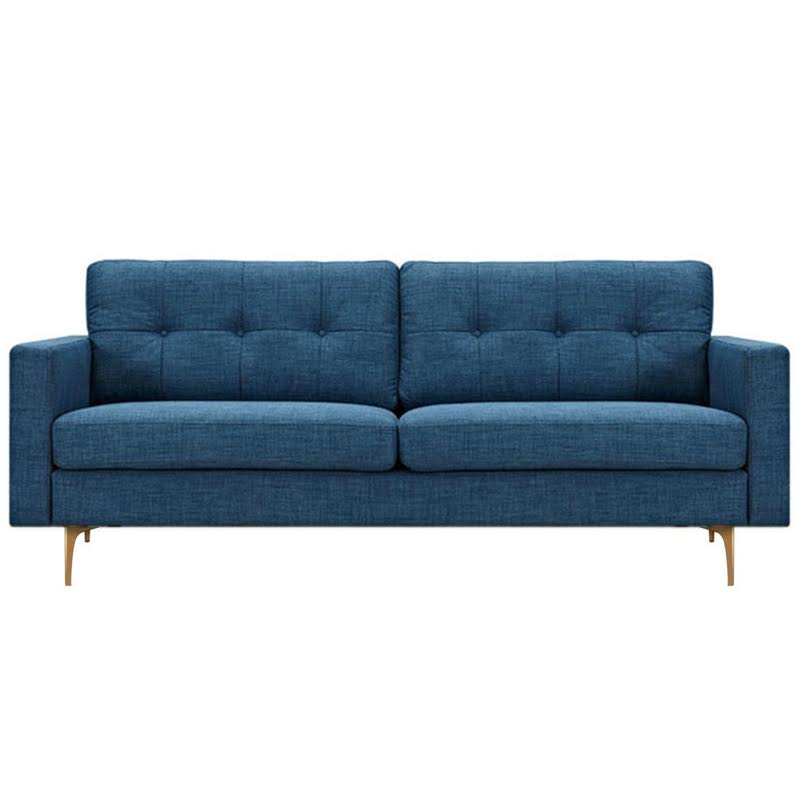 Диван Stone Blue Greta Sofa Диван синий лен Синий в Новосибирске | Loft Concept 