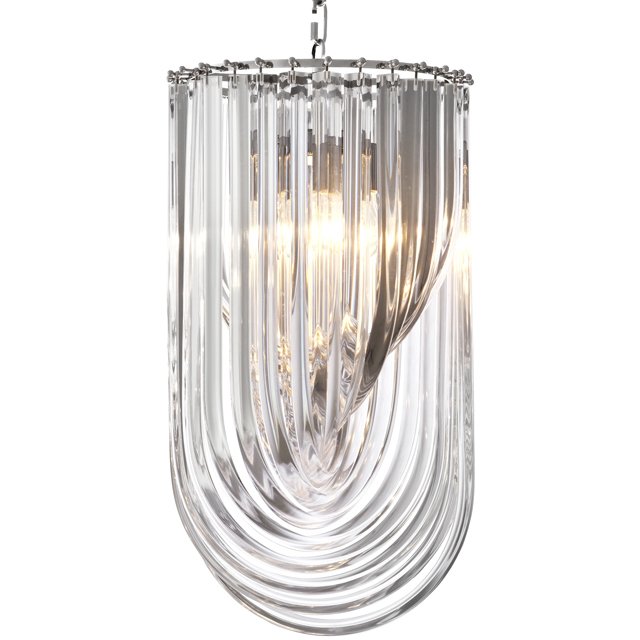 Люстра Chandelier Murano Clear 35 Прозрачный (Transparent) Никель в Новосибирске | Loft Concept 