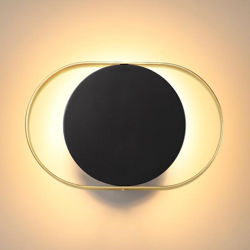 Бра Globo Ocular Sconce Oval Black Золотой Черный в Новосибирске | Loft Concept 