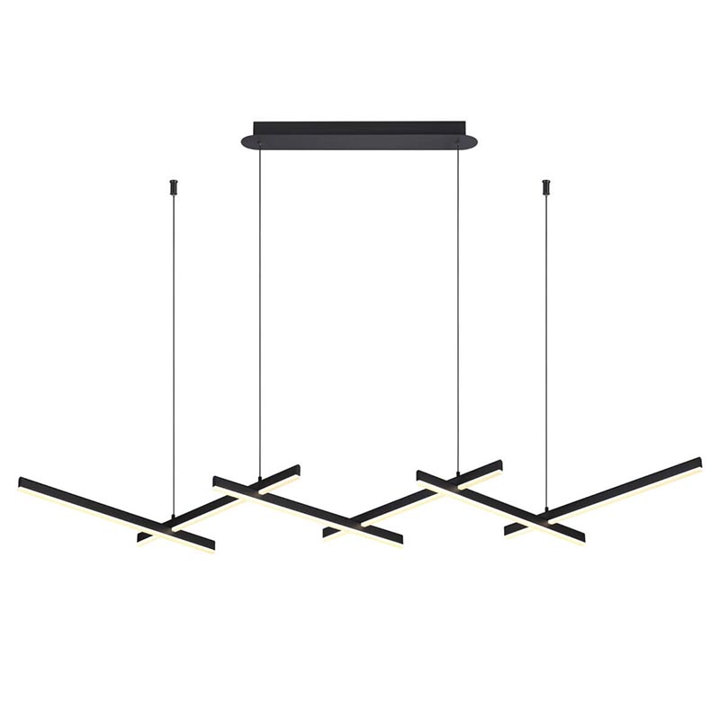 Люстра Rolf Black Lines Linear Chandelier Черный в Новосибирске | Loft Concept 