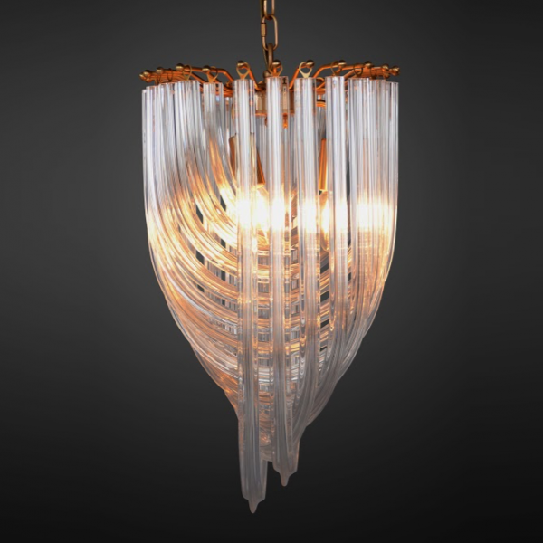 Люстра Retro Frozen Glass Chandelier 30 Champagne  в Новосибирске | Loft Concept 