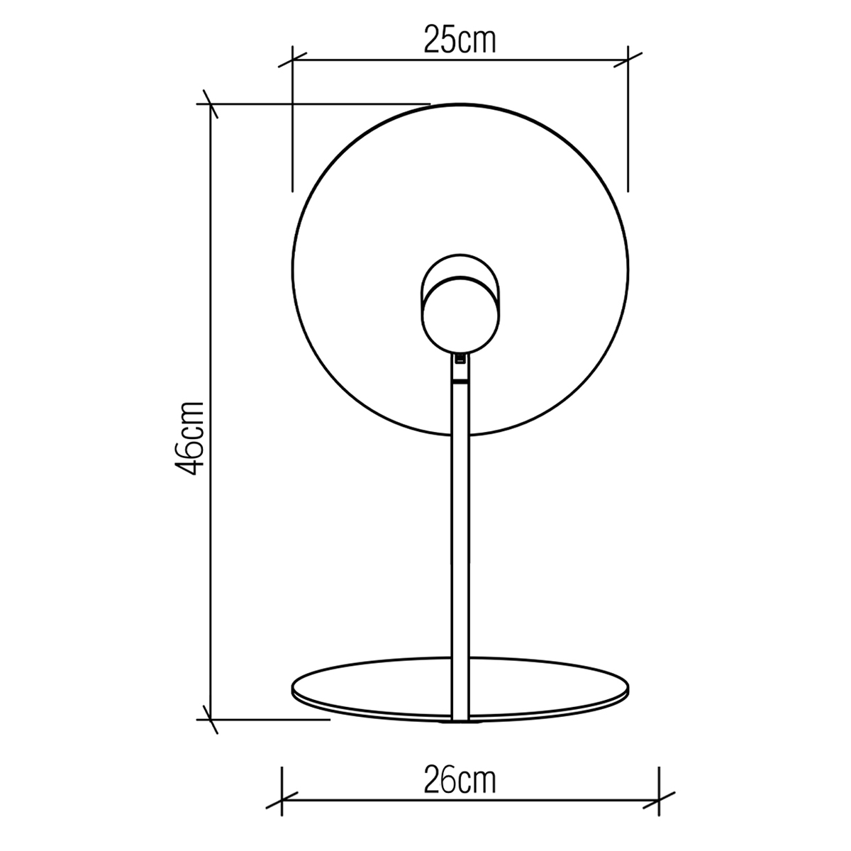 Настольная лампа с круглым деревянным отражателем и черным цилиндрическим плафоном Accord Lighting в Новосибирске