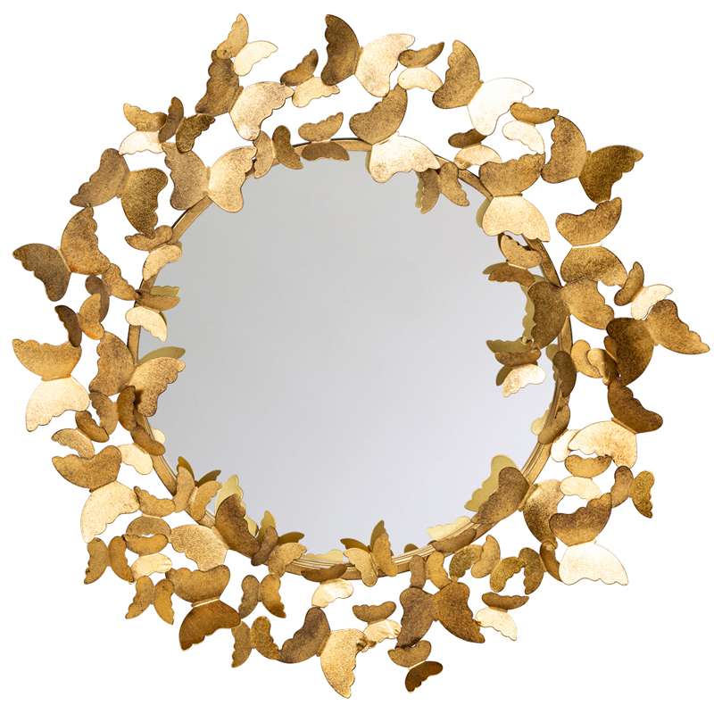 Зеркало Butterflies Circle Gold Mirror  в Новосибирске | Loft Concept 