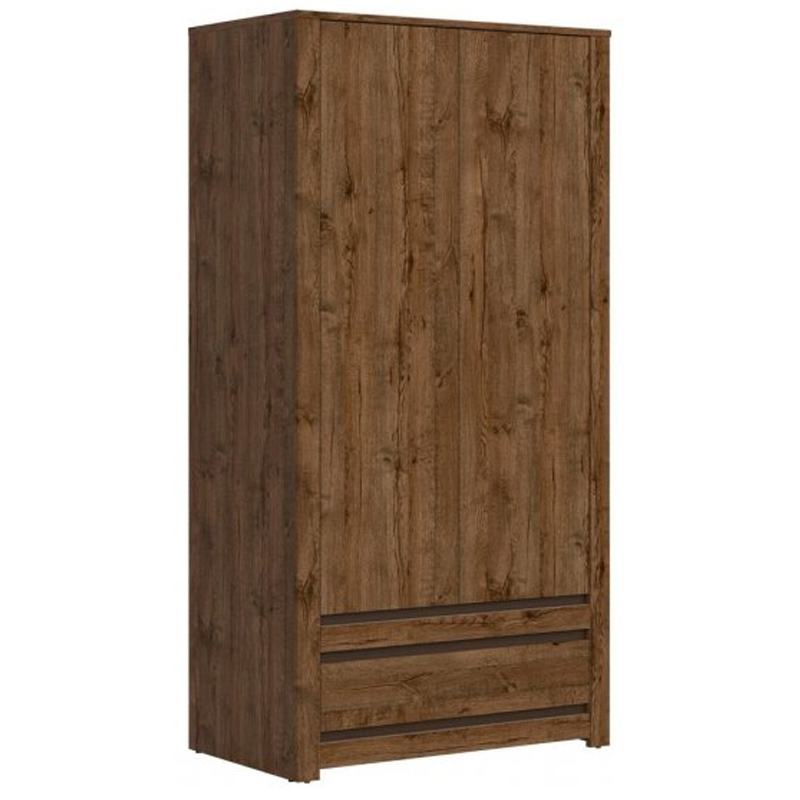 Шкаф Helga Wardrobe две двери Дуб темный в Новосибирске | Loft Concept 