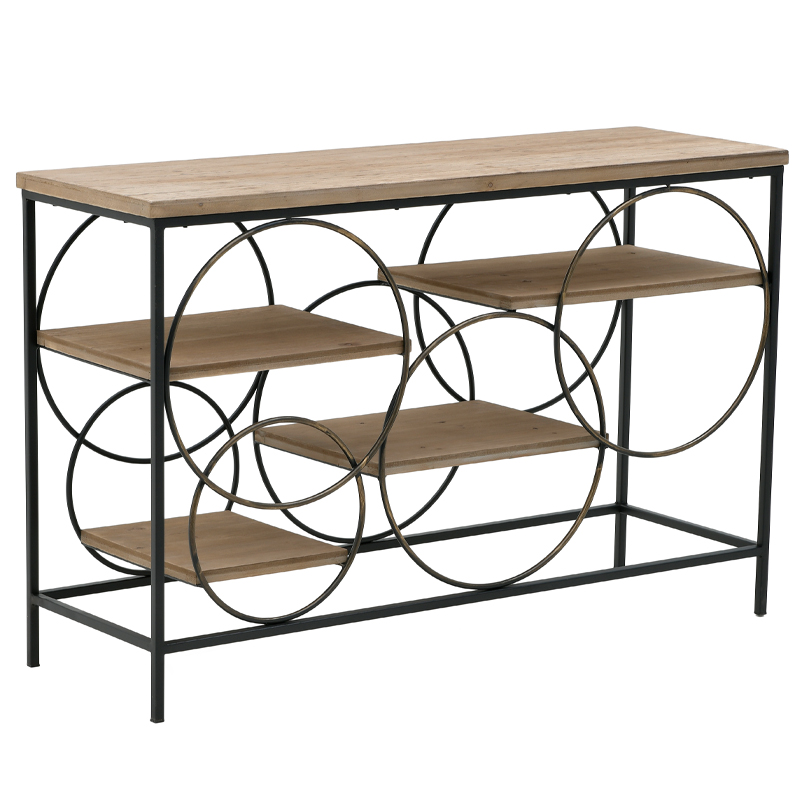 Консоль Circles Loft Console Черный Бежево-серый в Новосибирске | Loft Concept 