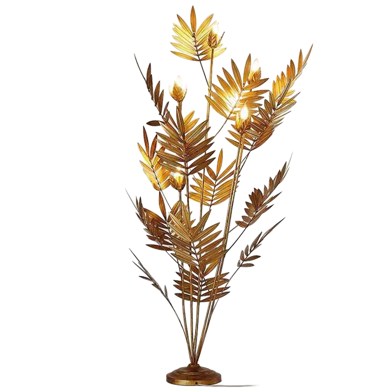 Торшер Palm Leaves Gold Las Palmas Floor Lamp Золотой в Новосибирске | Loft Concept 