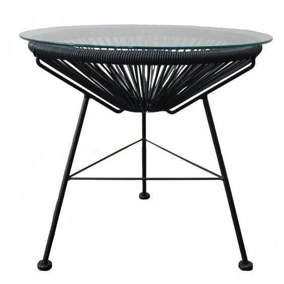 Приставной стол Acapulco side table Black Морская синь Желтый Черный Белый Зеленый Оранжевый в Новосибирске | Loft Concept 