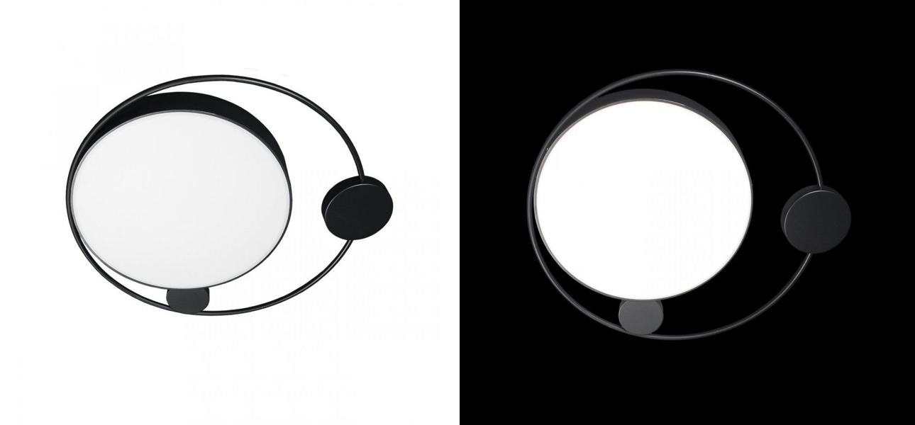 Потолочный светильник Black Saturn Two satellites D 50 - фото №1