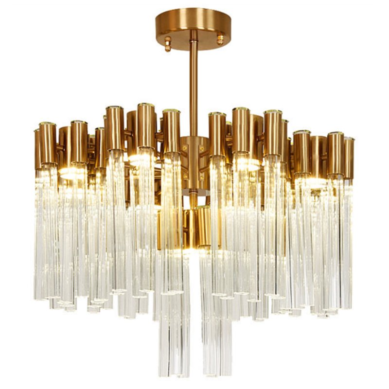 Люстра Contemporary chandelier crystal brass 65 Глянцевое золото Прозрачное Стекло в Новосибирске | Loft Concept 