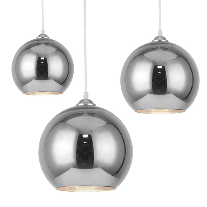 Подвесной светильник SILVER mirror shade modern pendant Хром в Новосибирске | Loft Concept 