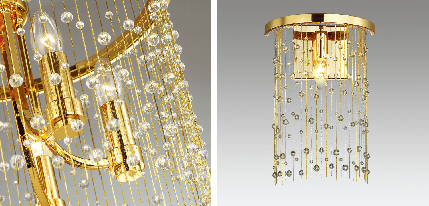 Бра Hailstorm Rain Wall lamp gold - фото