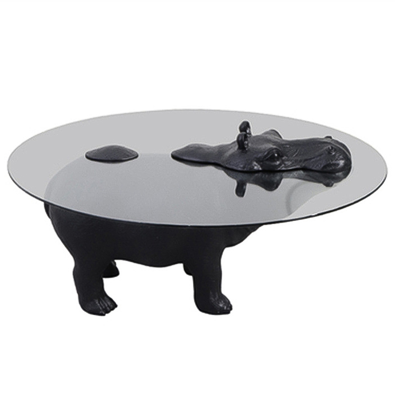 Кофейный Стол Бегемот Hippo Stands Coffee Table Черный Прозрачное Стекло в Новосибирске | Loft Concept 