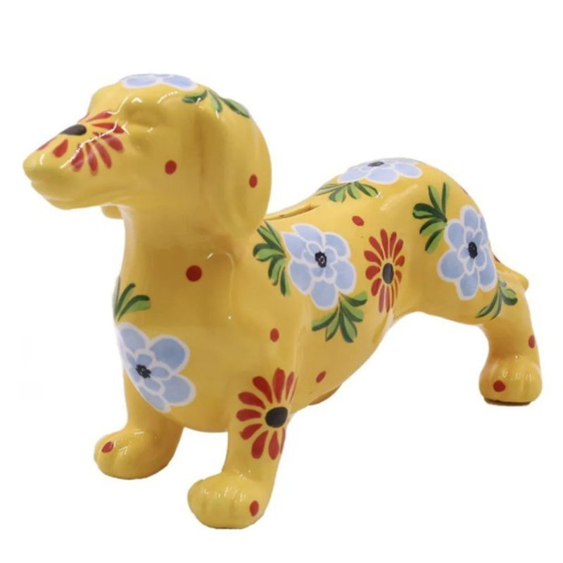 Статуэтка Flower Dachshund yellow Желтый Мульти в Новосибирске | Loft Concept 