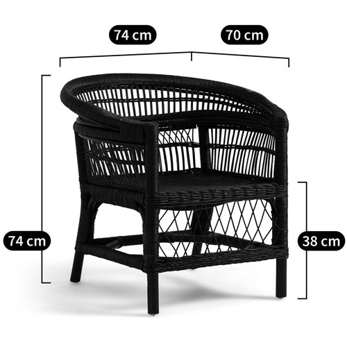 Кресло из ротанга Amadis Rattan Armchair в Новосибирске