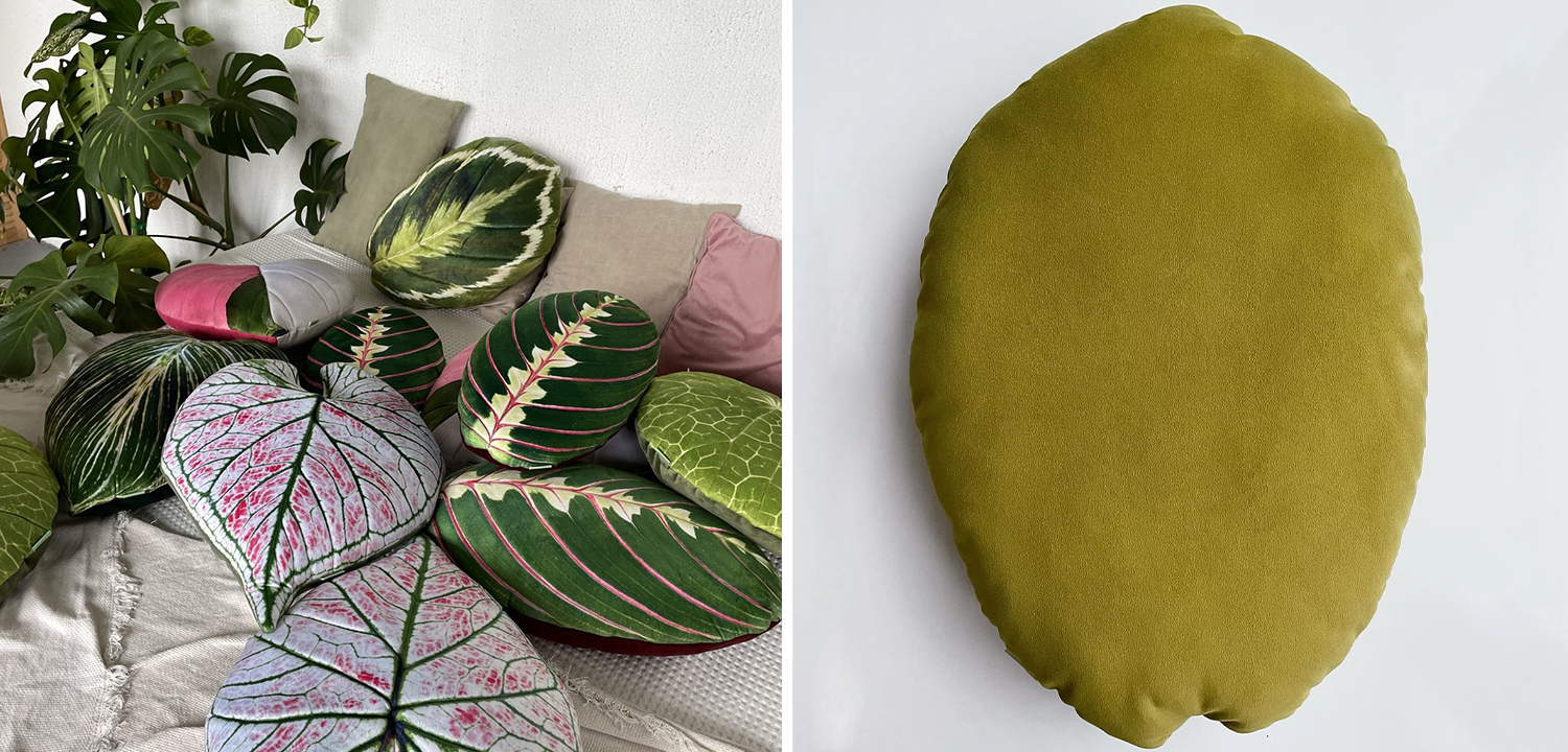 Декоративная подушка Botanical Cushion Calathea Medallion - фото