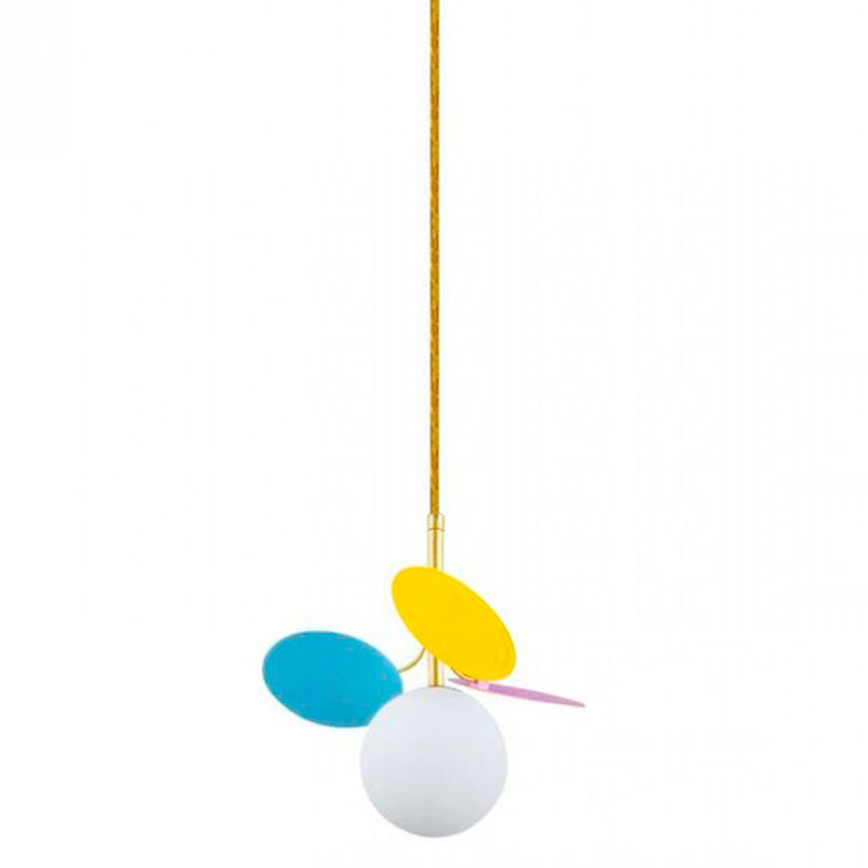 Подвесной светильник MATISSE Pendant One multicolor Мульти Золотой Белый в Новосибирске | Loft Concept 