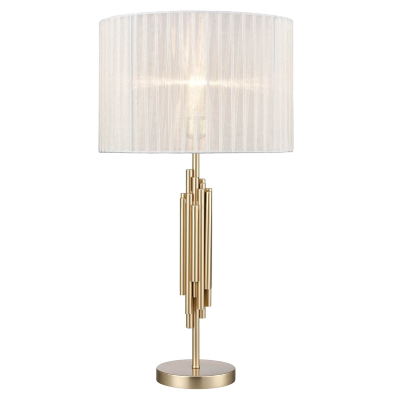 Настольная лампа с Абажуром Odeon Table Lamp ivory ( слоновая кость ) Золотой в Новосибирске | Loft Concept 