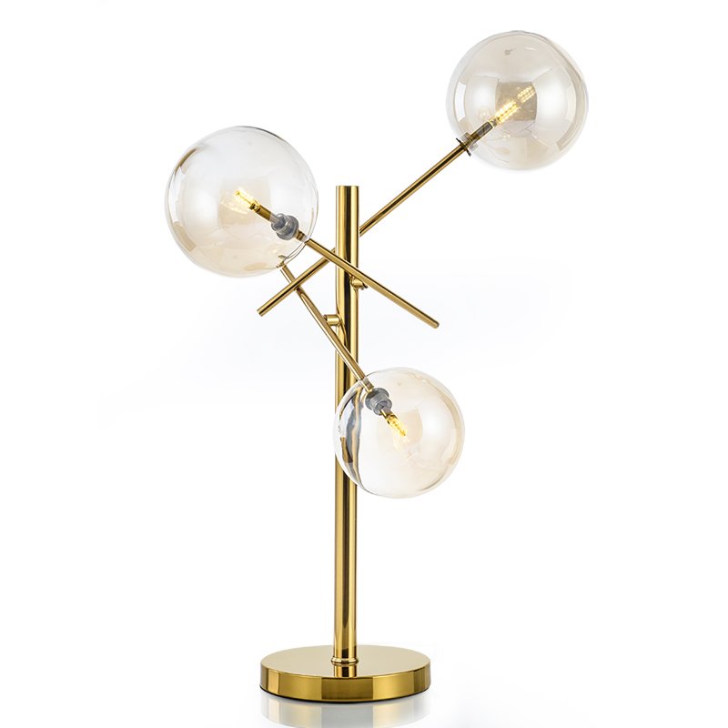 Настольная лампа Gallotti & Radice Bolle Table lamp Золотой Дымчатый (Smoke) в Новосибирске | Loft Concept 