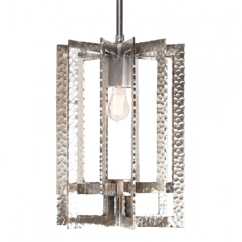 Подвесной Светильник Textured Cage Pendant Lamp silver Серебряный в Новосибирске | Loft Concept 