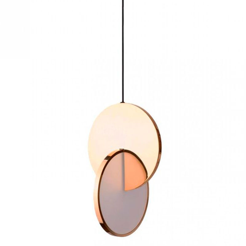 Подвесной светильник Eclipse Pendant Light Gold Золотой Белый в Новосибирске | Loft Concept 