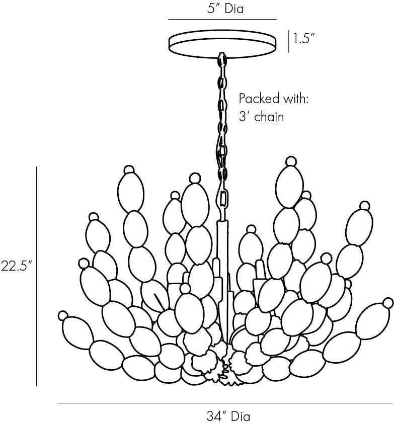 Люстра Arteriors INDI CHANDELIER в Новосибирске