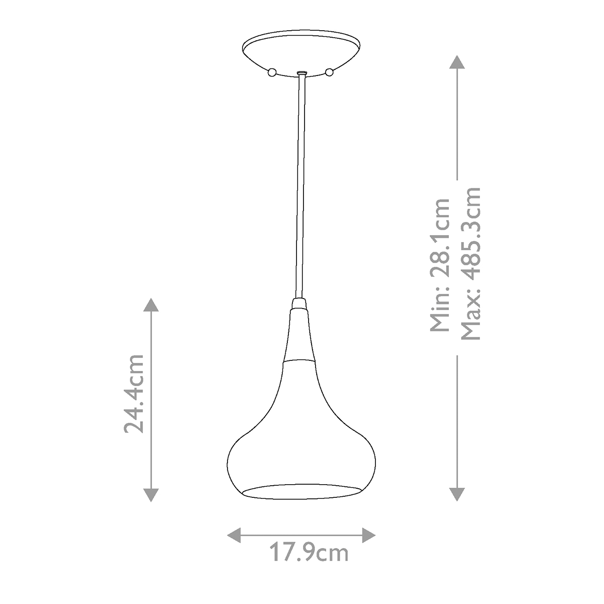  Подвесной светильник с каплевидным плафоном темного цвета Feiss в Новосибирске