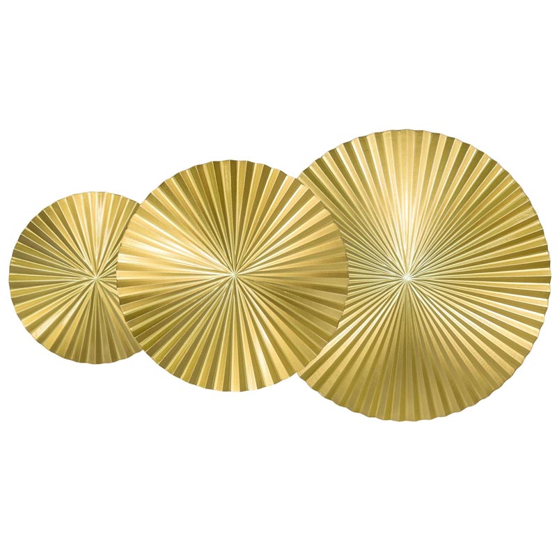 Арт-объект Apollo Gold Wall Plaque Disc 3 Золотой в Новосибирске | Loft Concept 