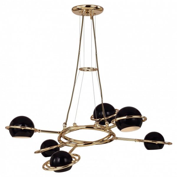 Люстра Delightfull Cosmo Suspention Light Black 6 Черный в Новосибирске | Loft Concept 