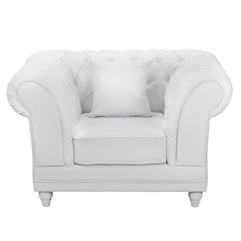 Кресло низкое с мягкой обивкой из велюра на 4-х ножках из массива березы Sophie Armchair white Белый в Новосибирске | Loft Concept 