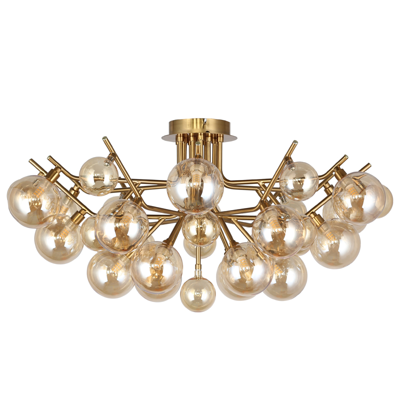 Люстра Berries Chandelier Flower bronze 18 Бронза Прозрачный в Новосибирске | Loft Concept 