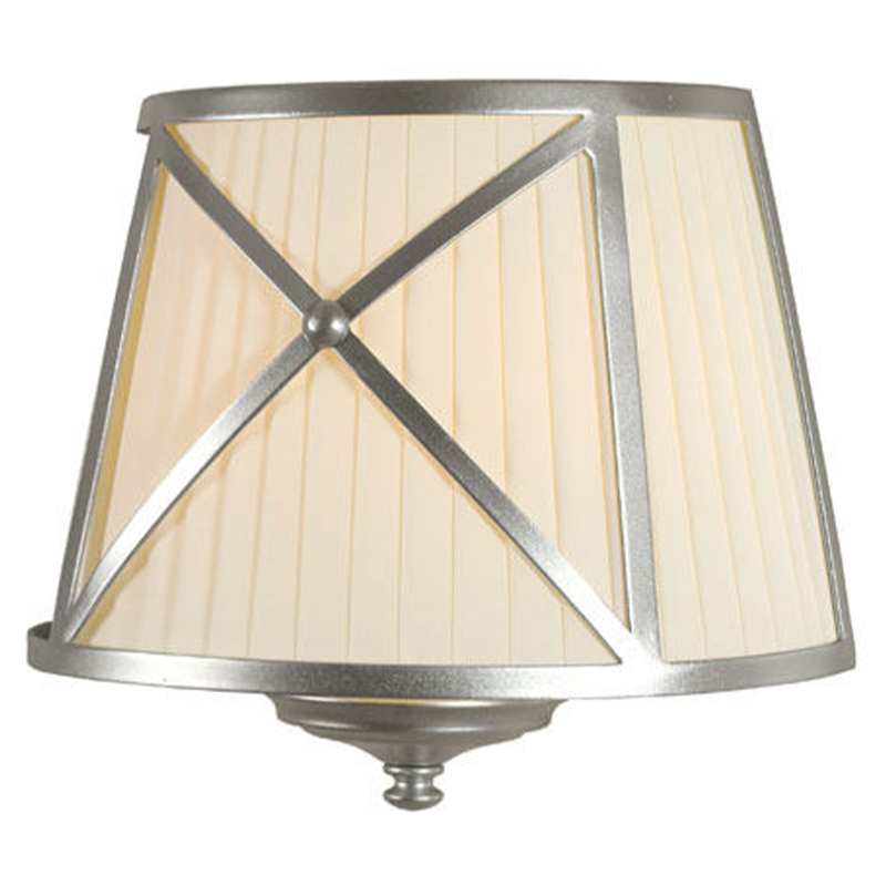 Бра Provence Lampshade Light Silver Wall Lamp Бежевый Серебряный в Новосибирске | Loft Concept 