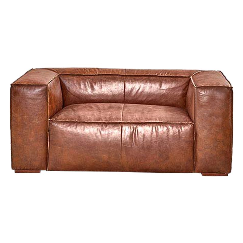 Диван Leather Softness Sofa Коричневый в Новосибирске | Loft Concept 