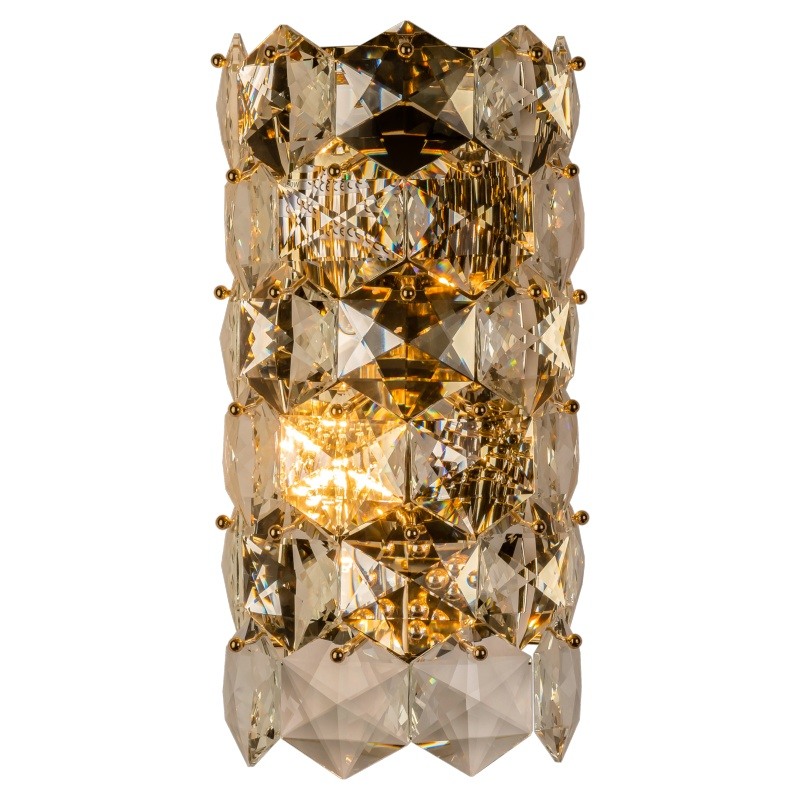 Бра Tiers Crystal Light Ermitage Wall Lamp Прозрачное Стекло Золотой в Новосибирске | Loft Concept 