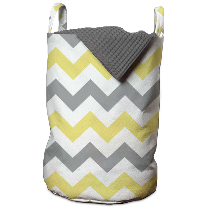 Корзина Mustard and Gray Chevron II Basket Мульти в Новосибирске | Loft Concept 