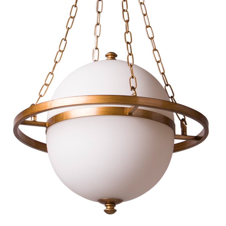 Люстра Saturn Chandelier Золотой Молочный в Новосибирске | Loft Concept 