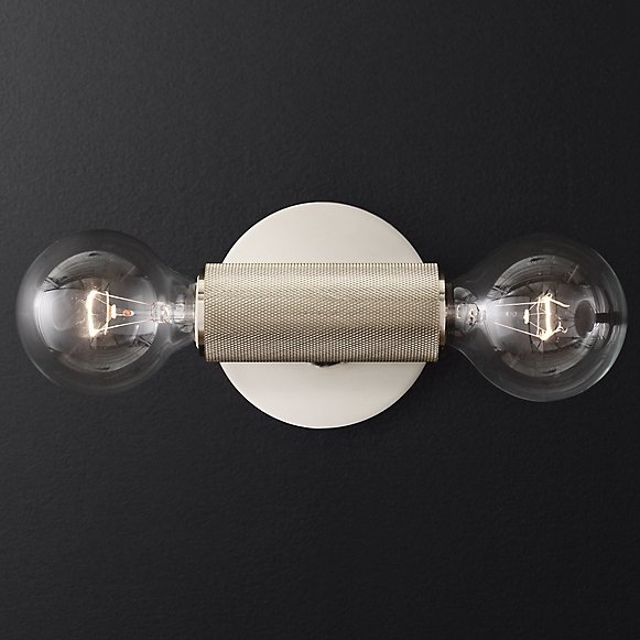 Бра RH Utilitaire Inline Sconce Silver Никель в Новосибирске | Loft Concept 