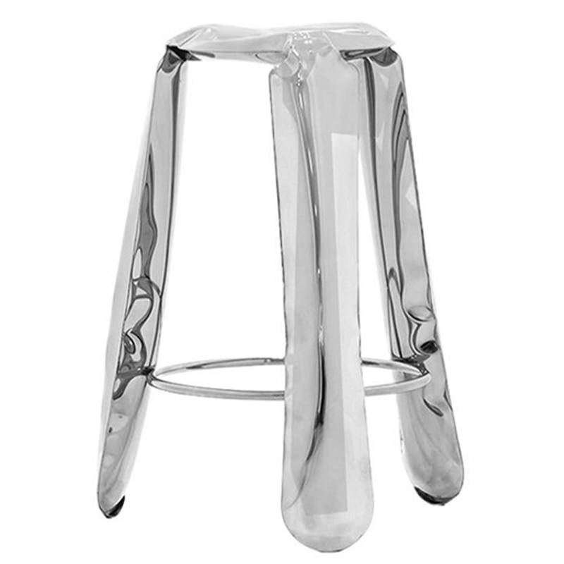 Барный стул Stainless Steel Bar Plopp Stool by Zieta Хром в Новосибирске | Loft Concept 