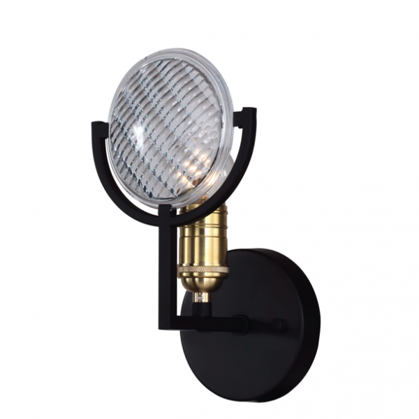 Бра RH Gaslight Lens Sconce 1 Черный в Новосибирске | Loft Concept 