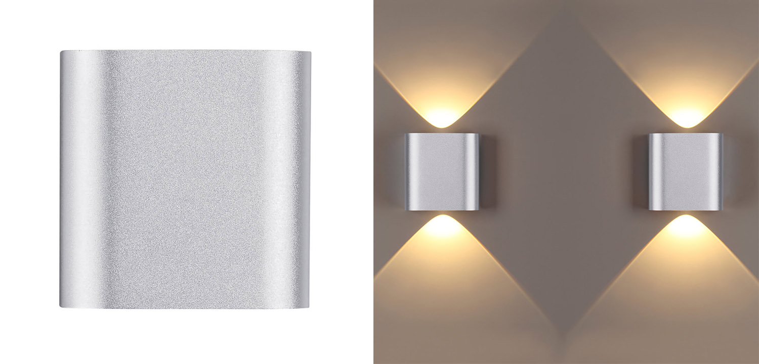 Бра Obverse Silver Square Wall lamp - фото
