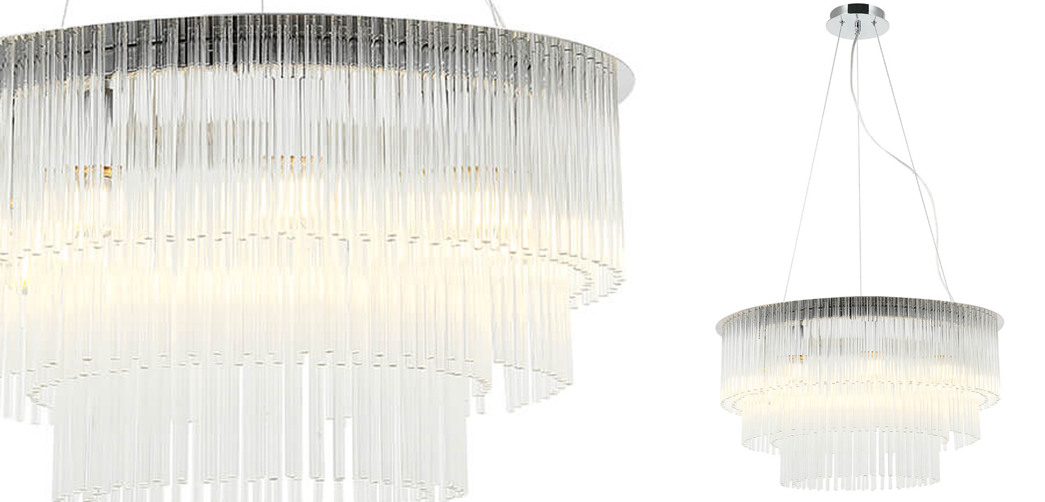 Люстра Harrison Chandelier chrome 9 lamp - фото