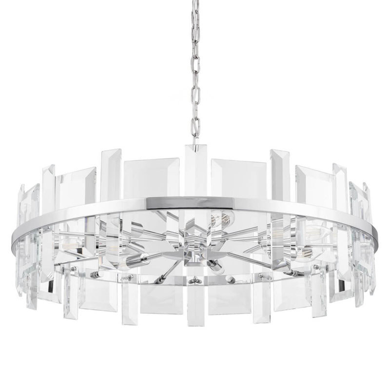 Люстра Harlow Crystal Round Chandelier chrome 7 Хром в Новосибирске | Loft Concept 