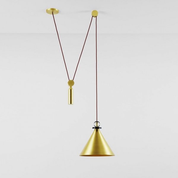 Подвесной светильник Shape up Pendant Cone Brass Латунь в Новосибирске | Loft Concept 